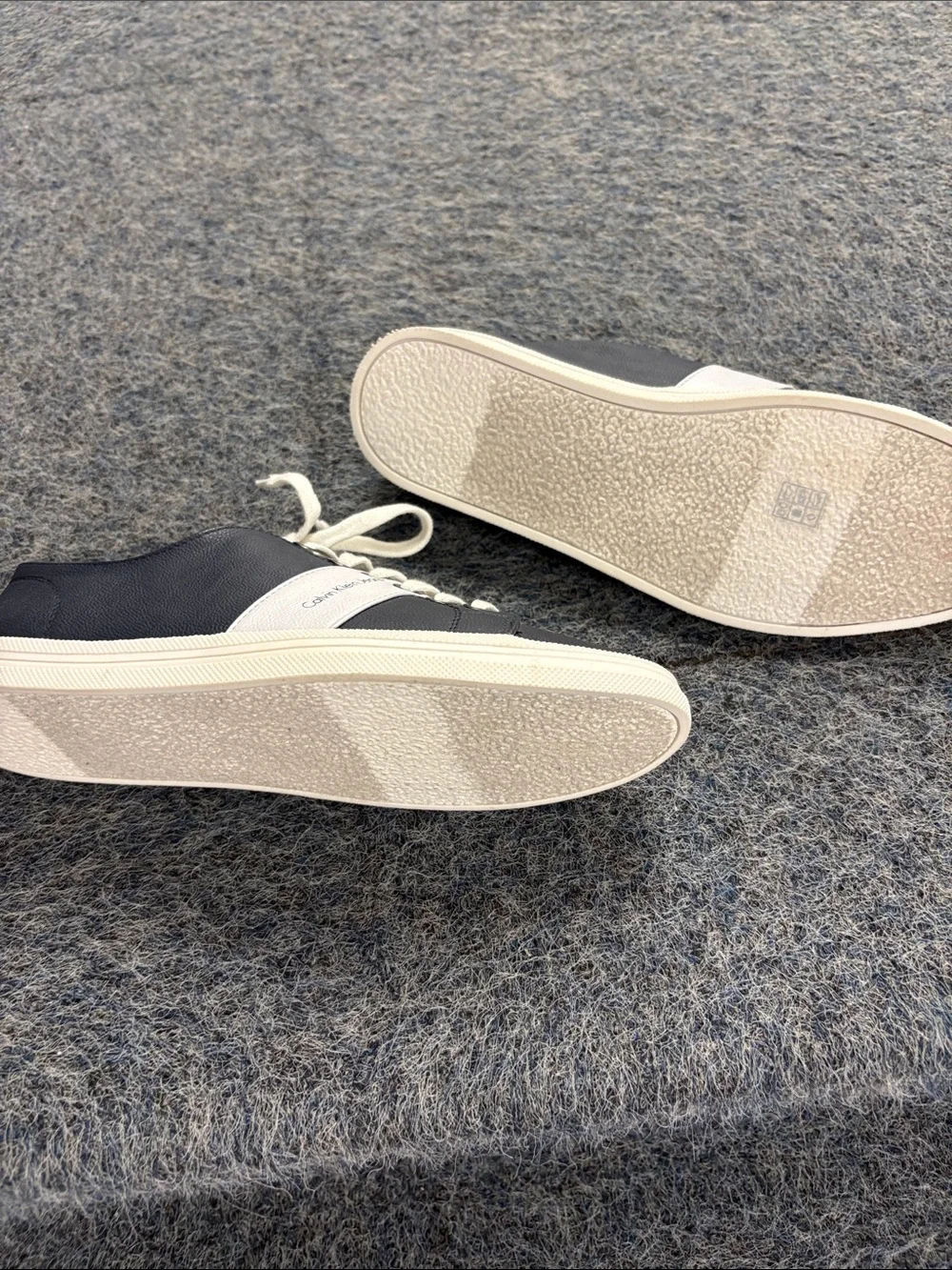 Calvin Klein Navy and White Low-Top Sneakers